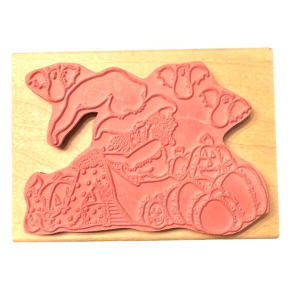 Stampressions G-1517 Glamorous Ghoulie Shot Halloween Rubber Stamp - Picture 5 of 5